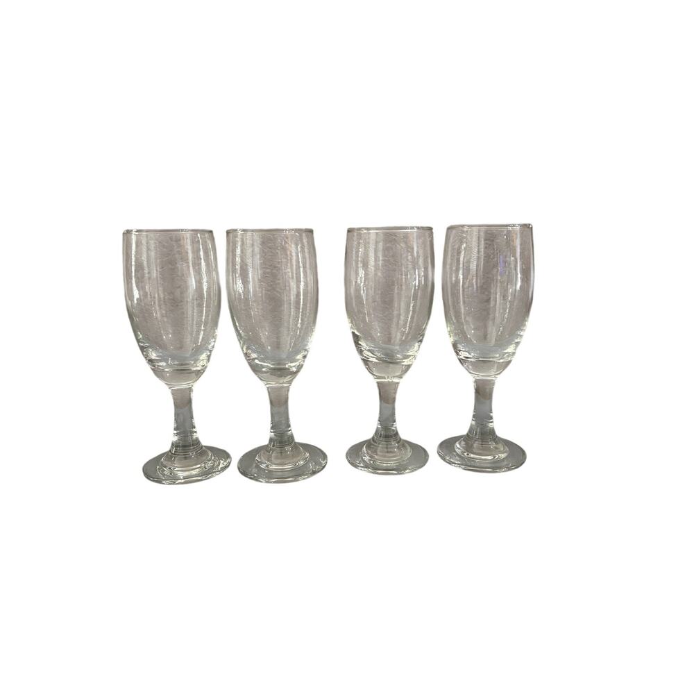 Vintage Cordial Glasses Set Of 4 Mid Century Stemmed Sherry Aperitif Glassware